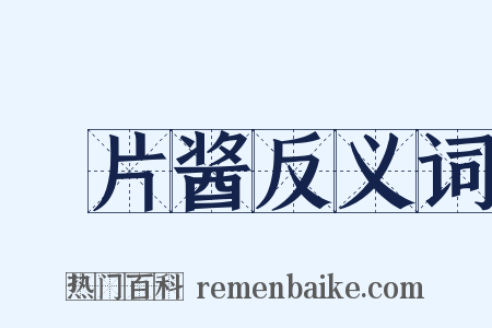 鲊片酱反义词是什么意思的图片
